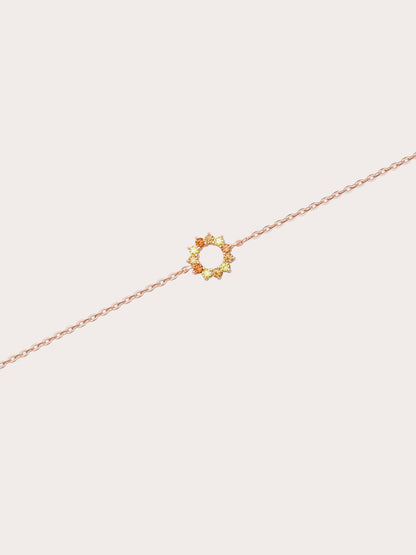 Sun Bracelet Reversible 18K Rose Gold Orange – Mondays Made Flower & Birthstone Jewelry Singapore