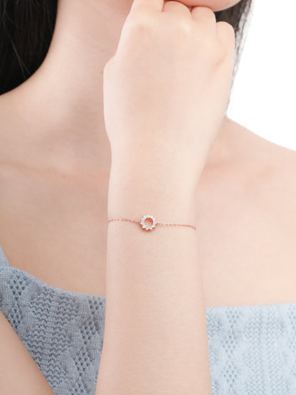 Sun Bracelet Reversible 18K Rose Gold (1) – Mondays Made Flower & Birthstone Jewelry Singapore