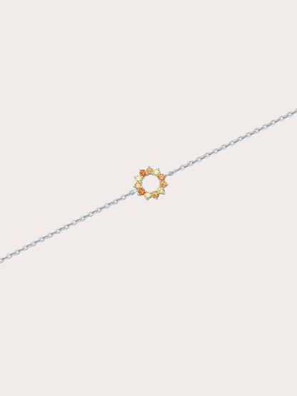 Sun Bracelet Reversible S925 Silver Rhodium Orange – Mondays Made Flower & Birthstone Jewelry Singapore