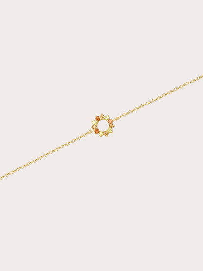 Sun Bracelet Reversible 18K Gold Orange – Mondays Made Flower & Birthstone Jewelry Singapore