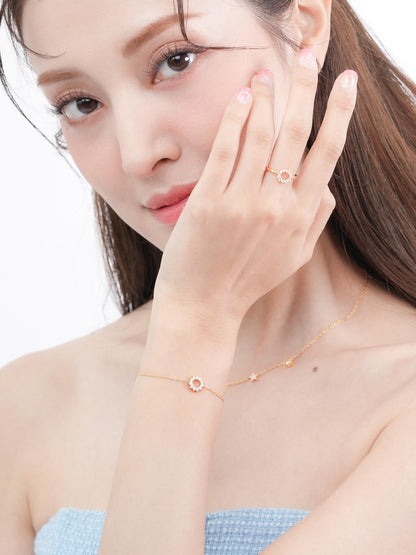 Sun Bracelet Reversible 18K Gold (1) – Mondays Made Flower & Birthstone Jewelry Singapore