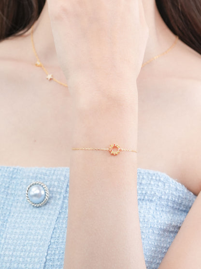 Sun Bracelet Reversible 18K Gold (2) – Mondays Made Flower & Birthstone Jewelry Singapore