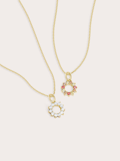 Sun Necklace Reversible 18K Gold (1) – Mondays Made Flower & Birthstone Jewelry Singapore