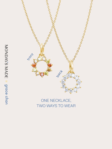 Sun Necklace 18K Gold Necklaces – Mondays Made Flower & Birthstone Jewelry Singapore