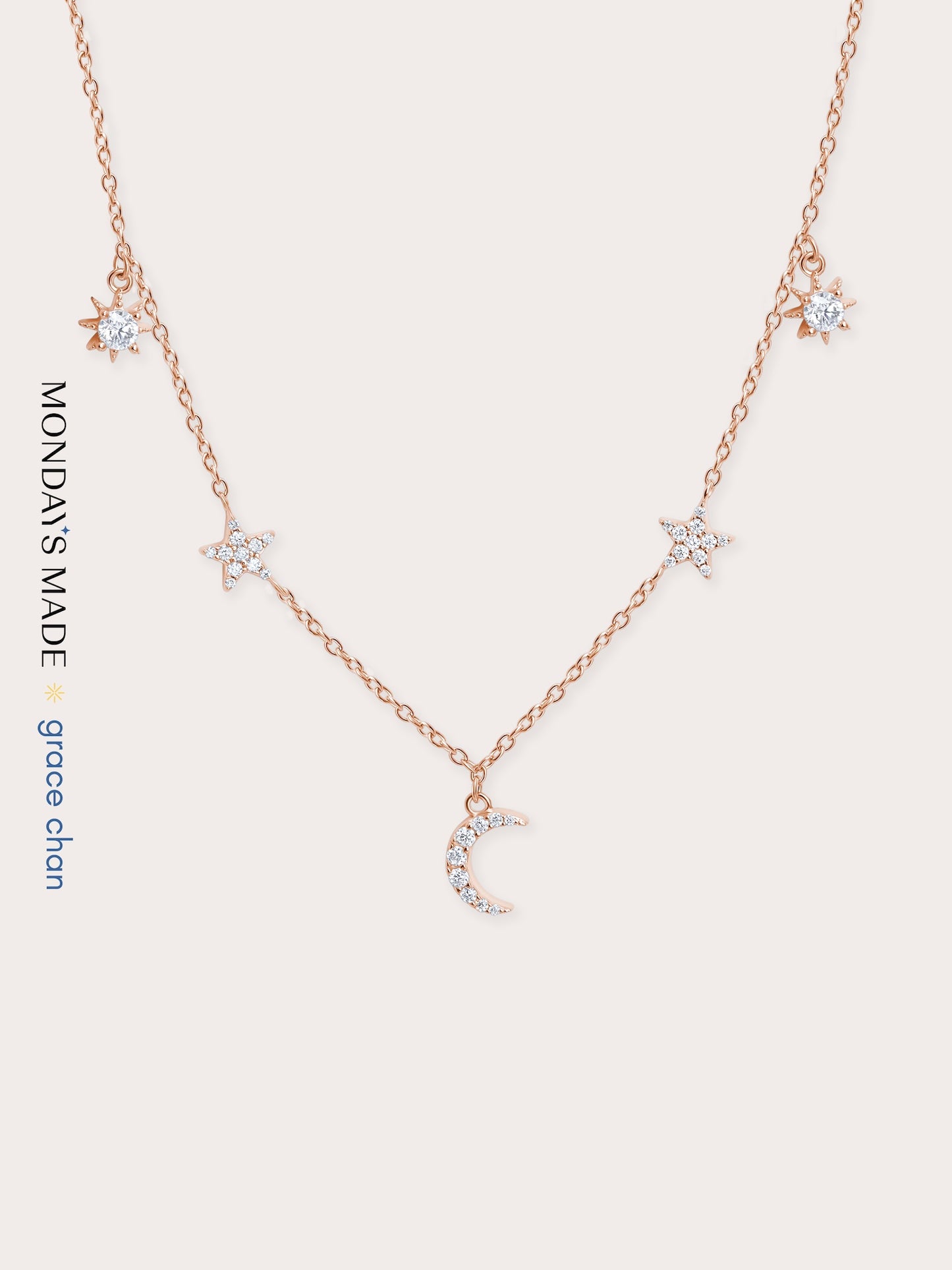 Sun, Moon & Stars Charm Necklace