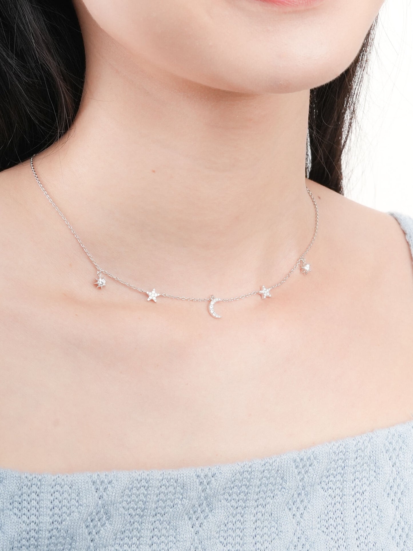 Sun, Moon & Stars Charm Necklace