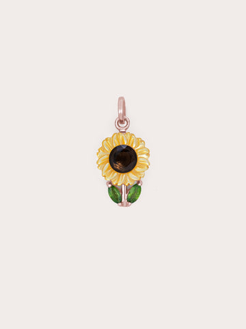 Sunflower Charm 18K Rose Gold (5) – Mondays Made Flower & Birthstone Jewelry Singapore