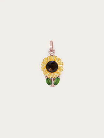 Carved Sunflower Charm