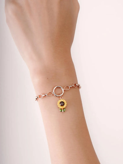 Carved Sunflower Charm