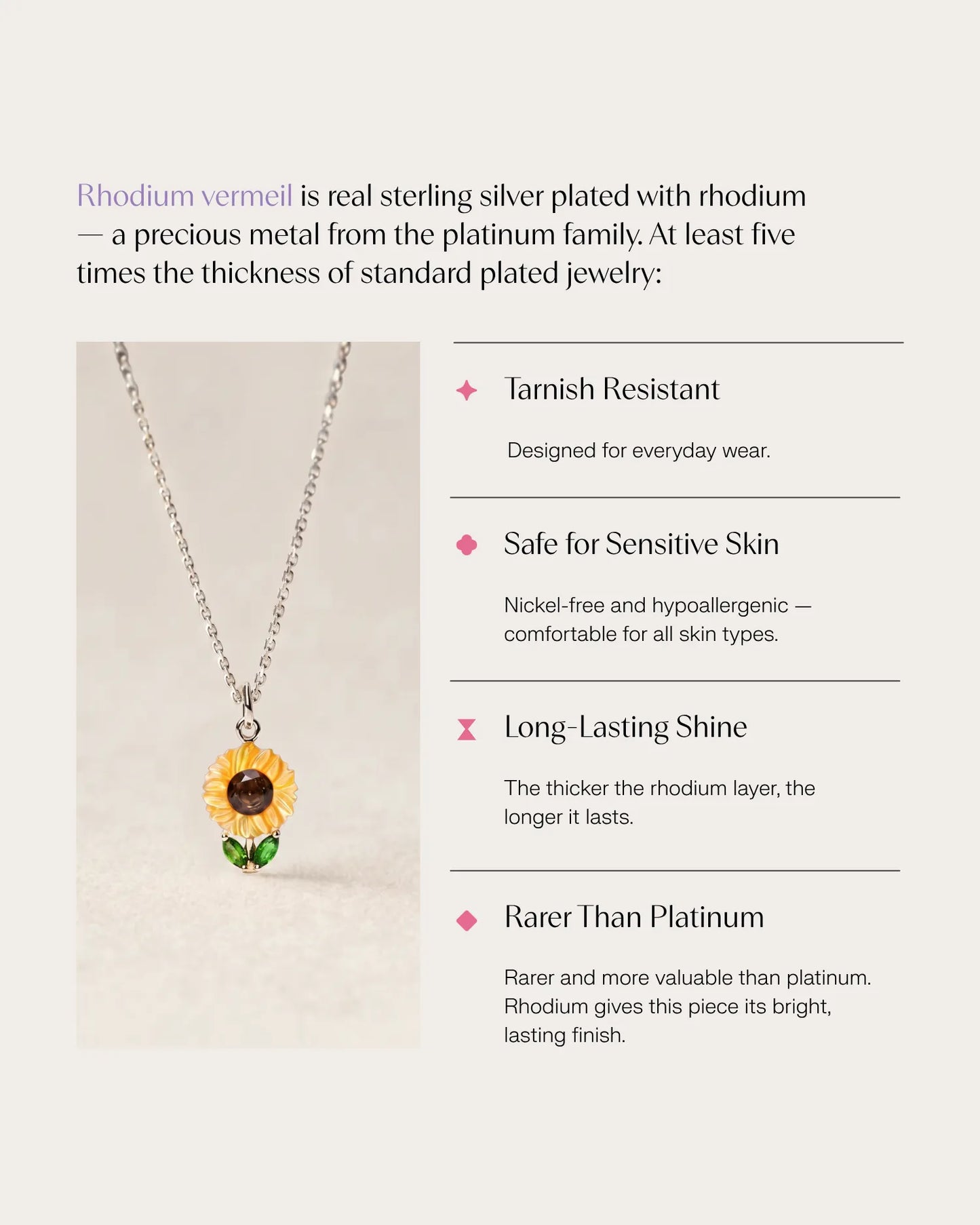 Carved Sunflower Necklace