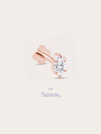 Sunray Marquise Flatback Earring