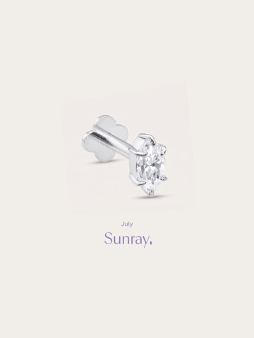 Sunray Marquise Flatback Earring