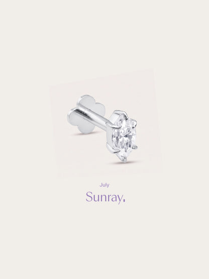 Sunray Marquise Flatback Earring