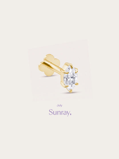 Sunray Marquise Flatback Earring