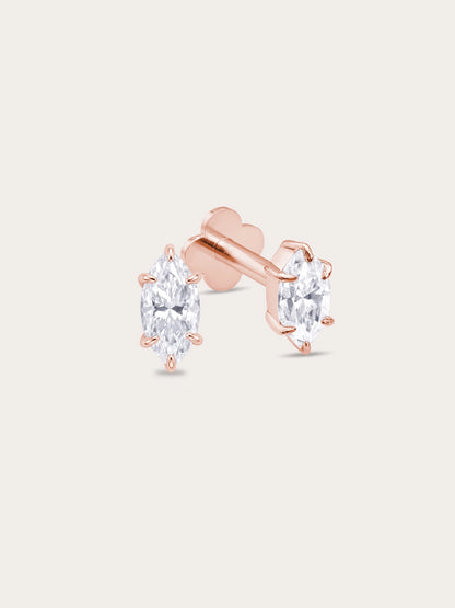 Sunray Marquise Flatback Earring