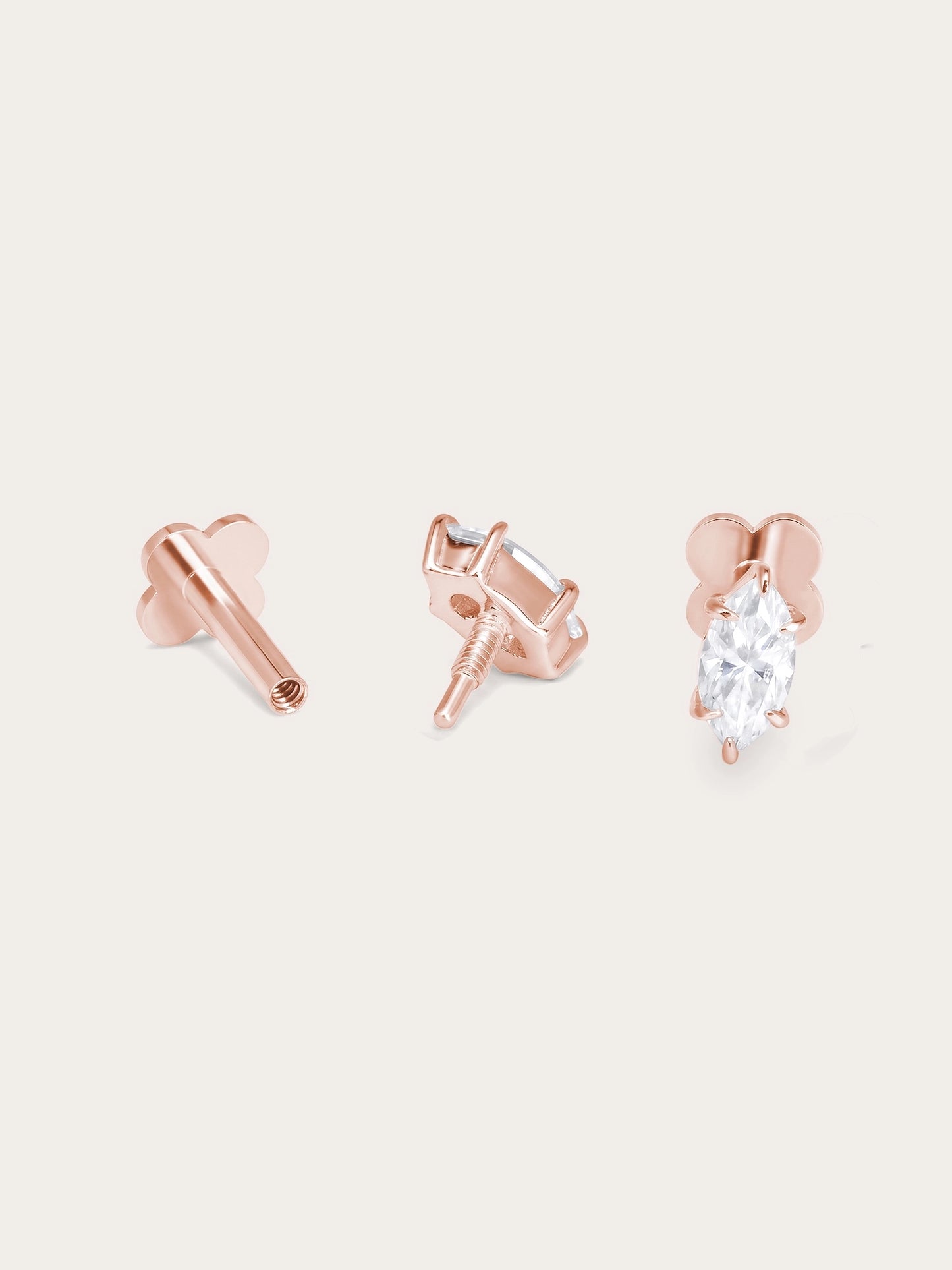 Sunray Marquise Flatback Earring