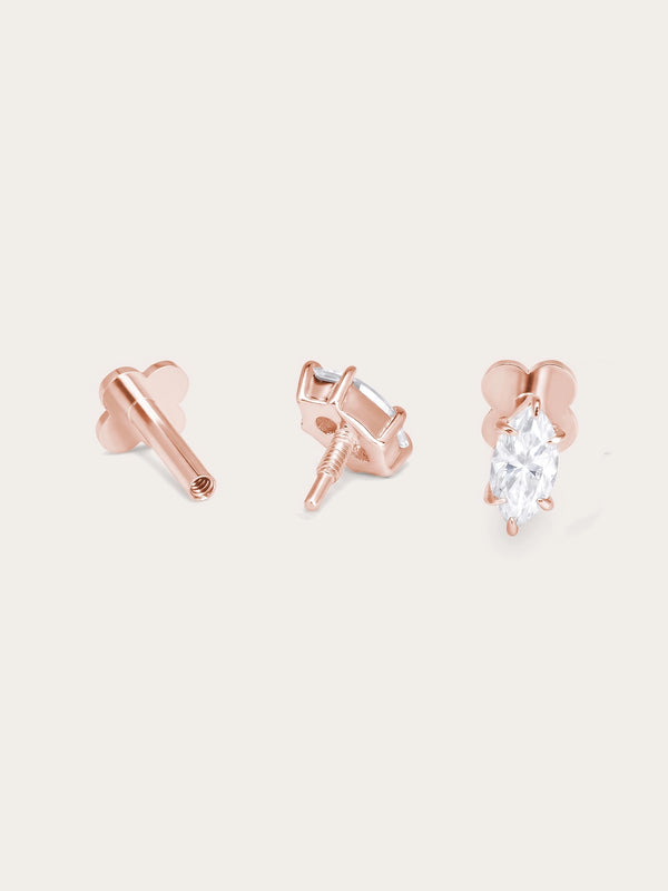 Sunray Marquise Flatback Earring