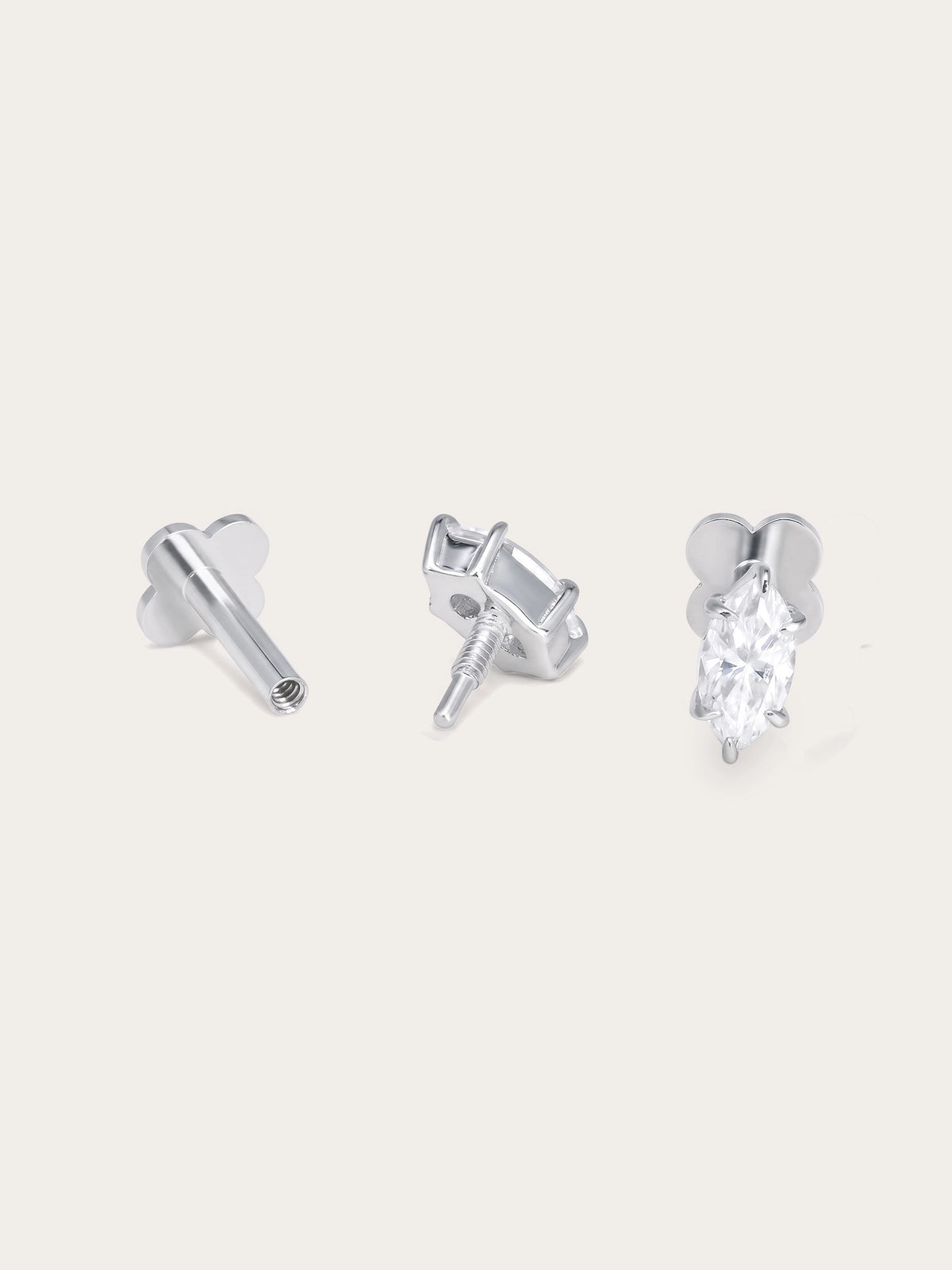 Sunray Marquise Flatback Earring