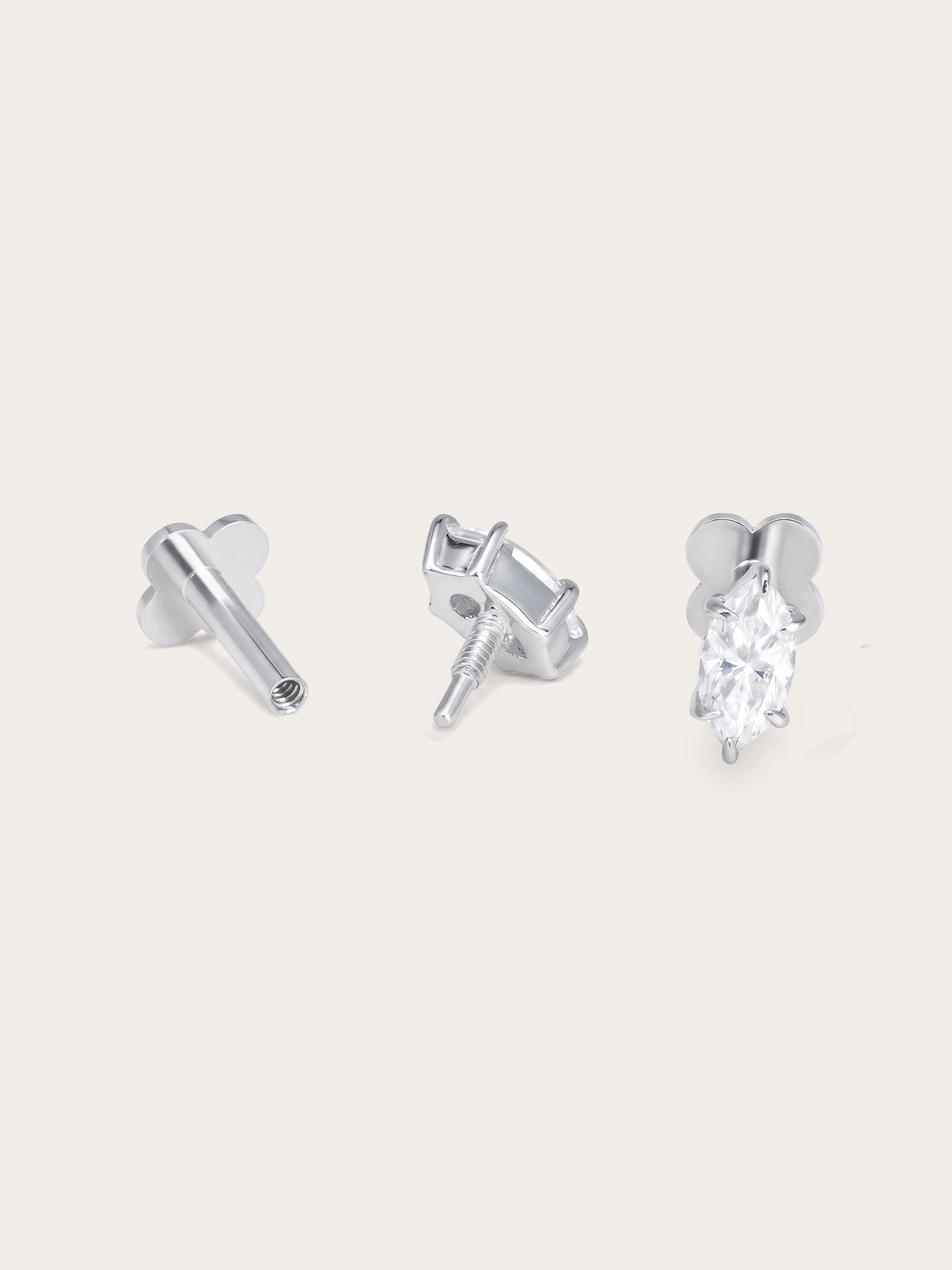 Sunray Marquise Flatback Earring