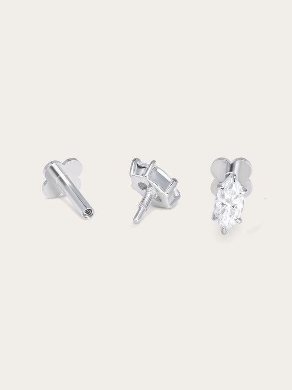 Sunray Marquise Flatback Earring