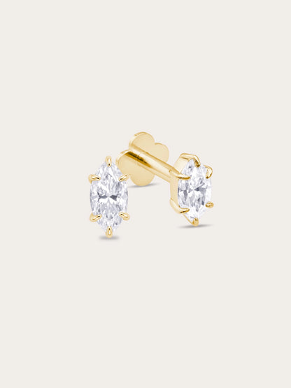 Sunray Marquise Flatback Earring