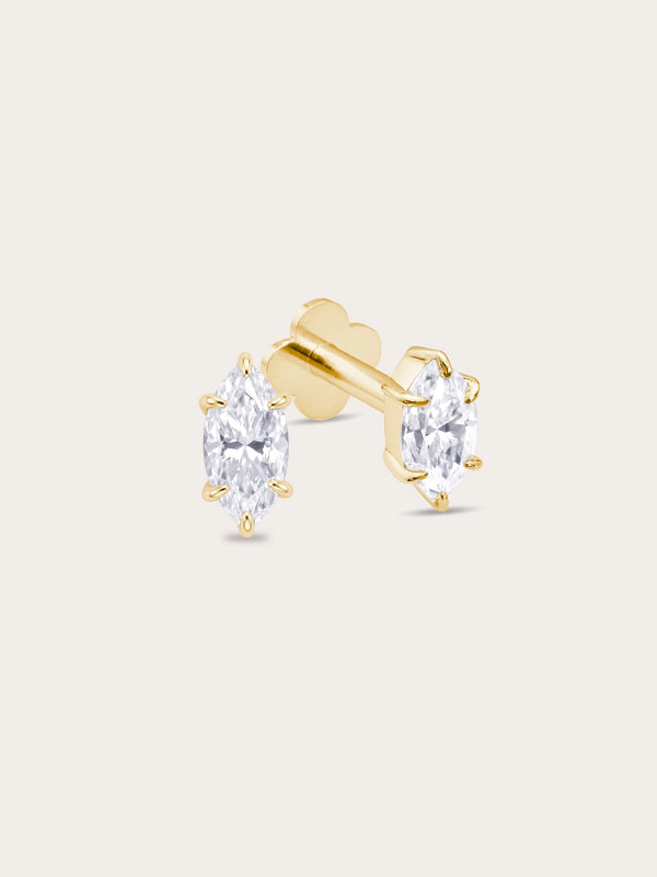 Sunray Marquise Flatback Earring