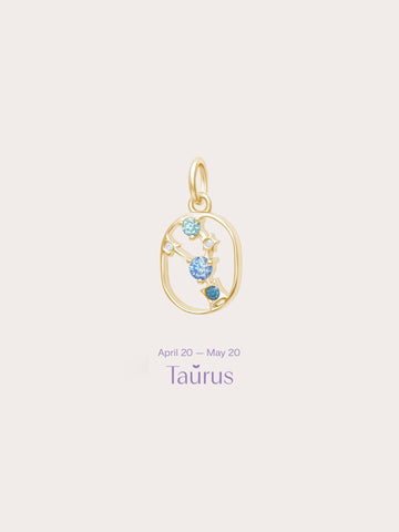 Taurus Charm 18K Gold (1) – Mondays Made Flower & Birthstone Jewelry Singapore