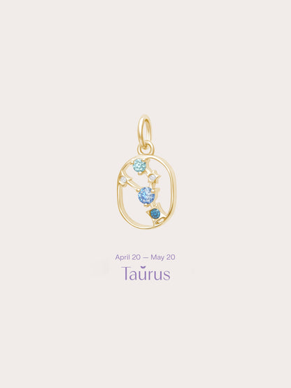 Taurus Charm 18K Gold (1) – Mondays Made Flower & Birthstone Jewelry Singapore
