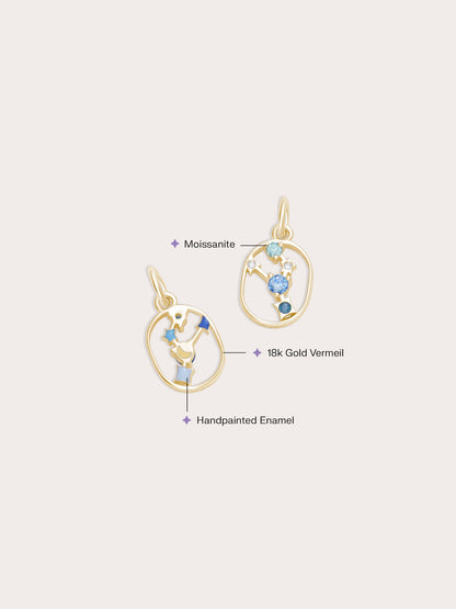 Taurus Charm 18K Gold (2) – Mondays Made Flower & Birthstone Jewelry Singapore