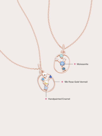 Taurus Necklace 18K Rose Gold (2) – Mondays Made Flower & Birthstone Jewelry Singapore