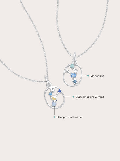 Taurus Necklace S925 Silver Rhodium (2) – Mondays Made Flower & Birthstone Jewelry Singapore