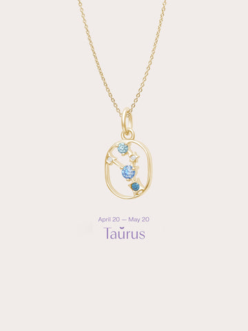 Taurus Necklace 18K Gold (1) – Mondays Made Flower & Birthstone Jewelry Singapore