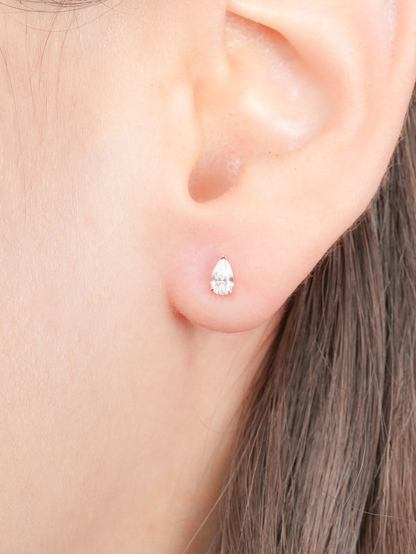 Teardrop Flatback Earring