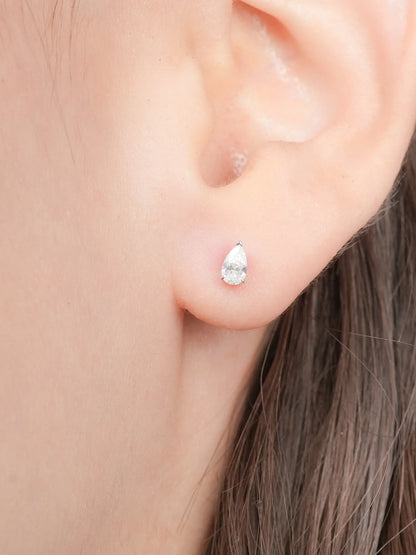 Teardrop Flatback Earring