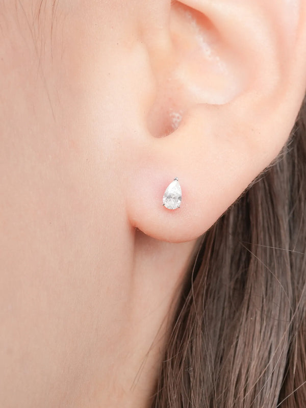Teardrop Flatback Earring