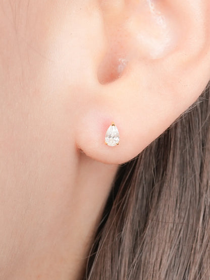 Teardrop Flatback Earring
