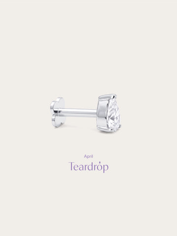 Teardrop Flatback Earring