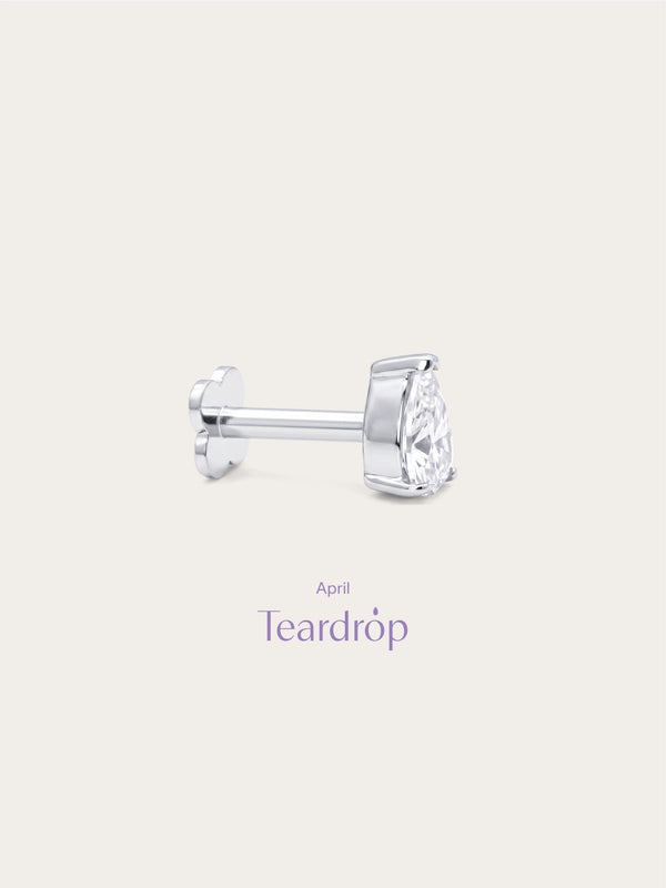 Teardrop Flatback Earring