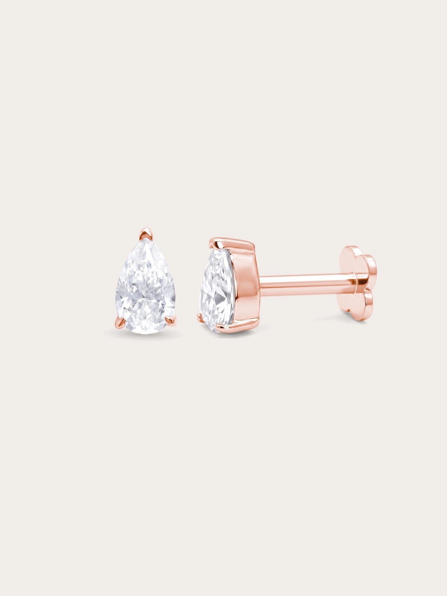 Teardrop Flatback Earring