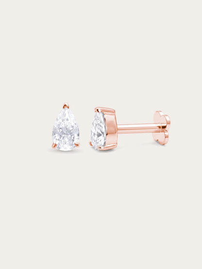 Teardrop Flatback Earring