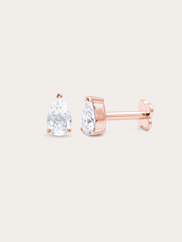 Teardrop Flatback Earring