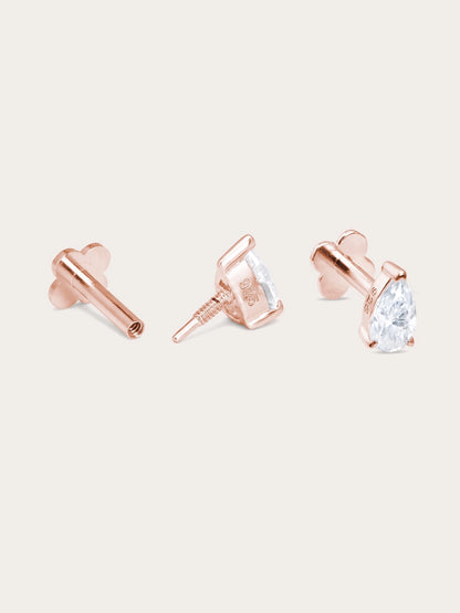 Teardrop Flatback Earring