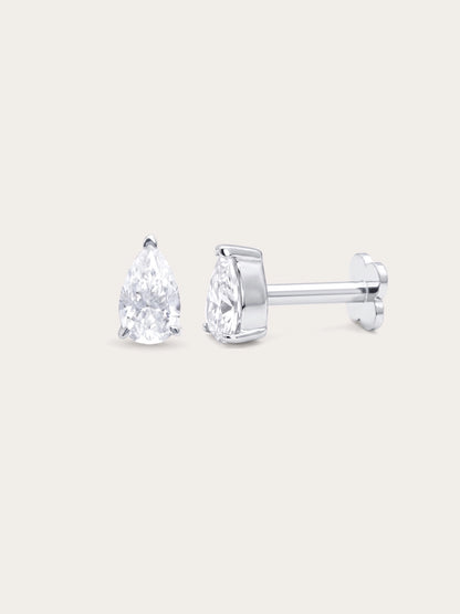 Teardrop Flatback Earring