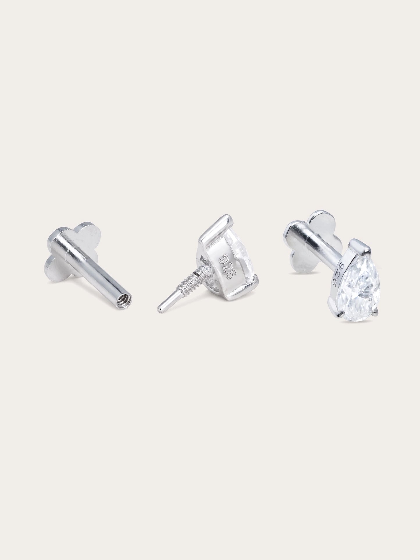 Teardrop Flatback Earring
