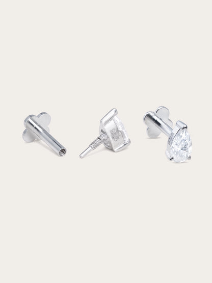 Teardrop Flatback Earring