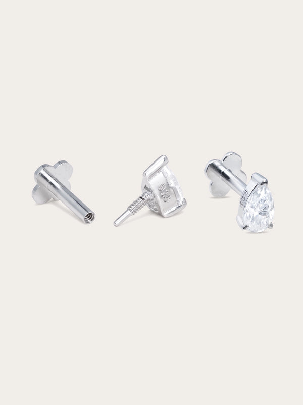 Teardrop Flatback Earring