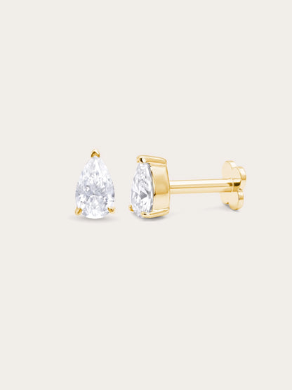 Teardrop Flatback Earring
