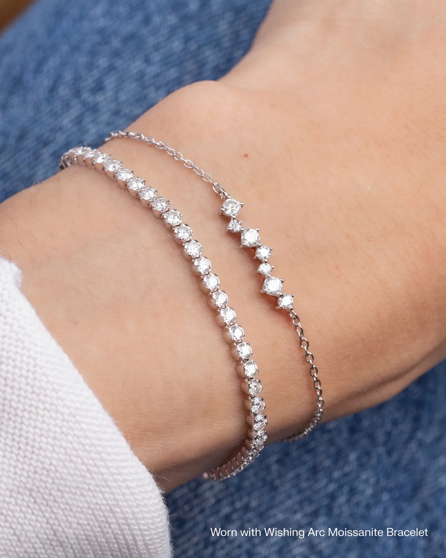 Moissanite Tennis Bracelet - White