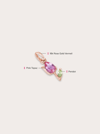 Tulip Charm 18K Rose Gold (1) – Mondays Made Flower & Birthstone Jewelry Singapore