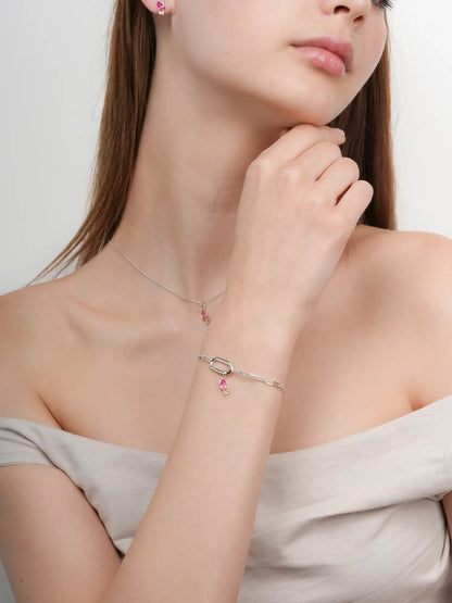 Tulip Charm S925 Silver Rhodium (2) – Mondays Made Flower & Birthstone Jewelry Singapore
